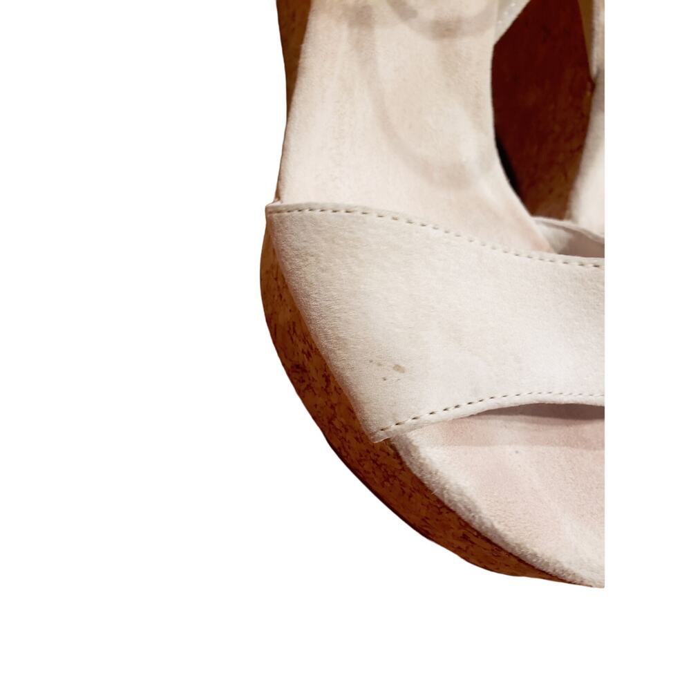 UGG D'Alessio Platform Wedge Sandals Tan Suede Size 10 - Picture 6 of 7